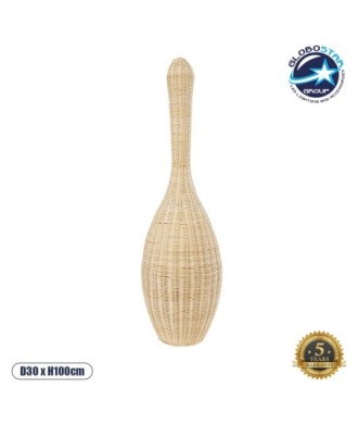 GLOBOSTAR® PARADIS 01843 Boho Επιδαπέδιο Φωτιστικό με Ντουί 1 x E27 AC 220-240V IP20 - Μπεζ - Μ30 x Π30 x Υ100cm